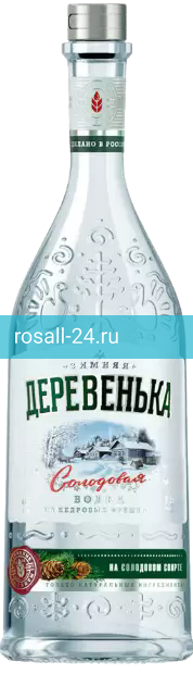 Водка Зимняя деревенька кедровая на солодовом спирте